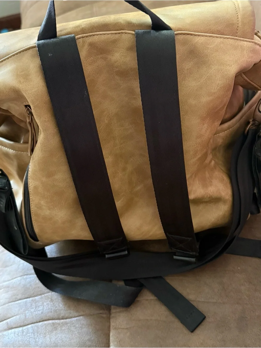 Petunia Pickle Bottom Tan Kids Backpack Diaper Bag